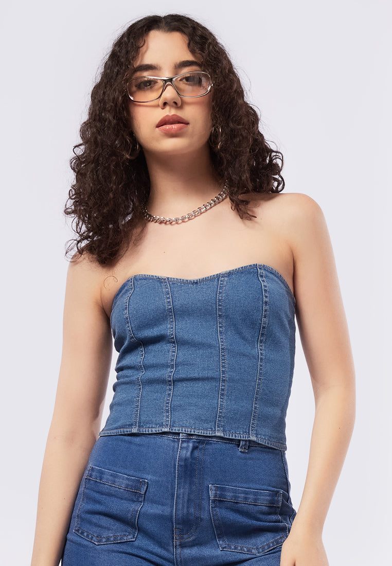 Denim Corset Top