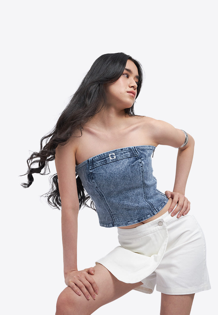Denim Tube Top