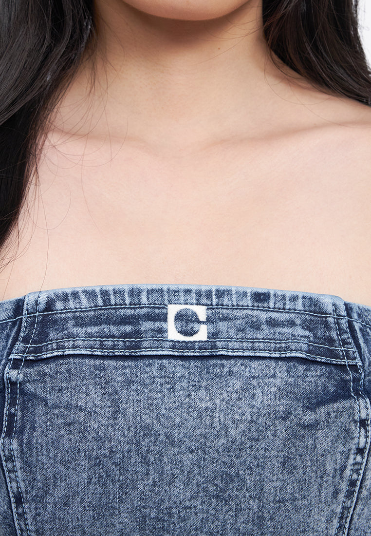 Denim Tube Top