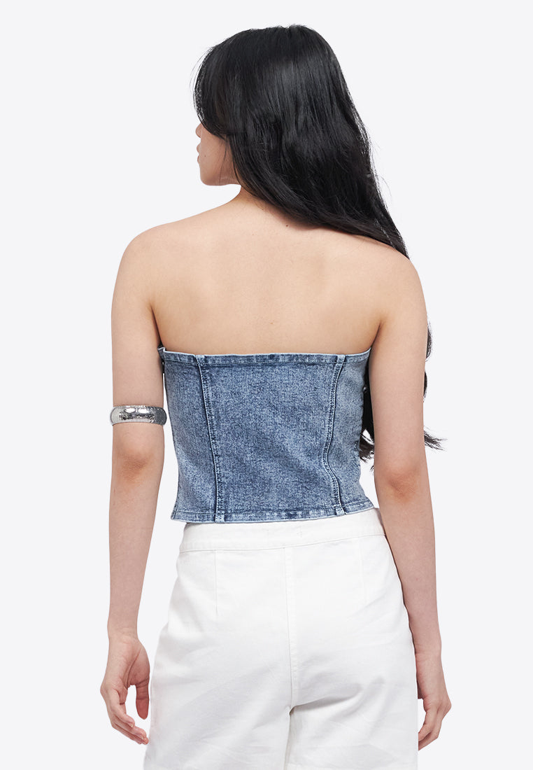 Denim Tube Top