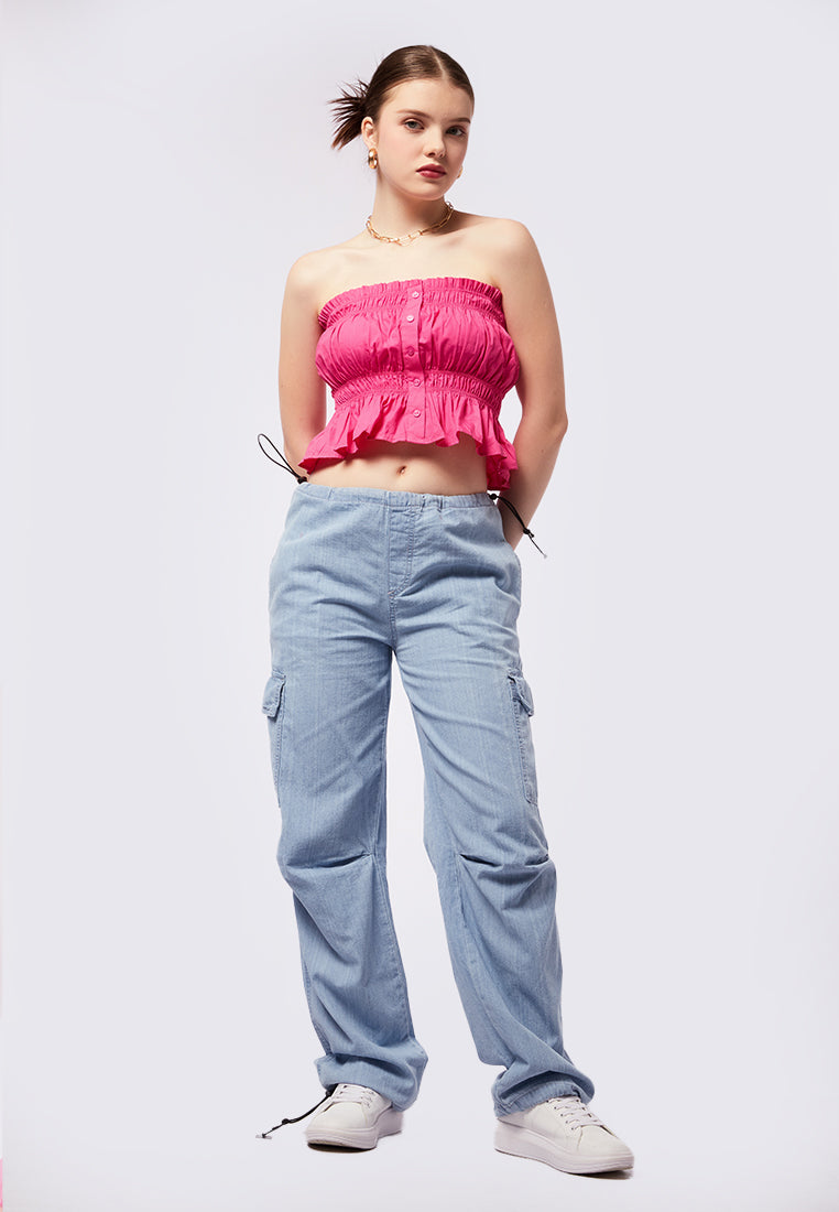 Smocked Back Tube Top