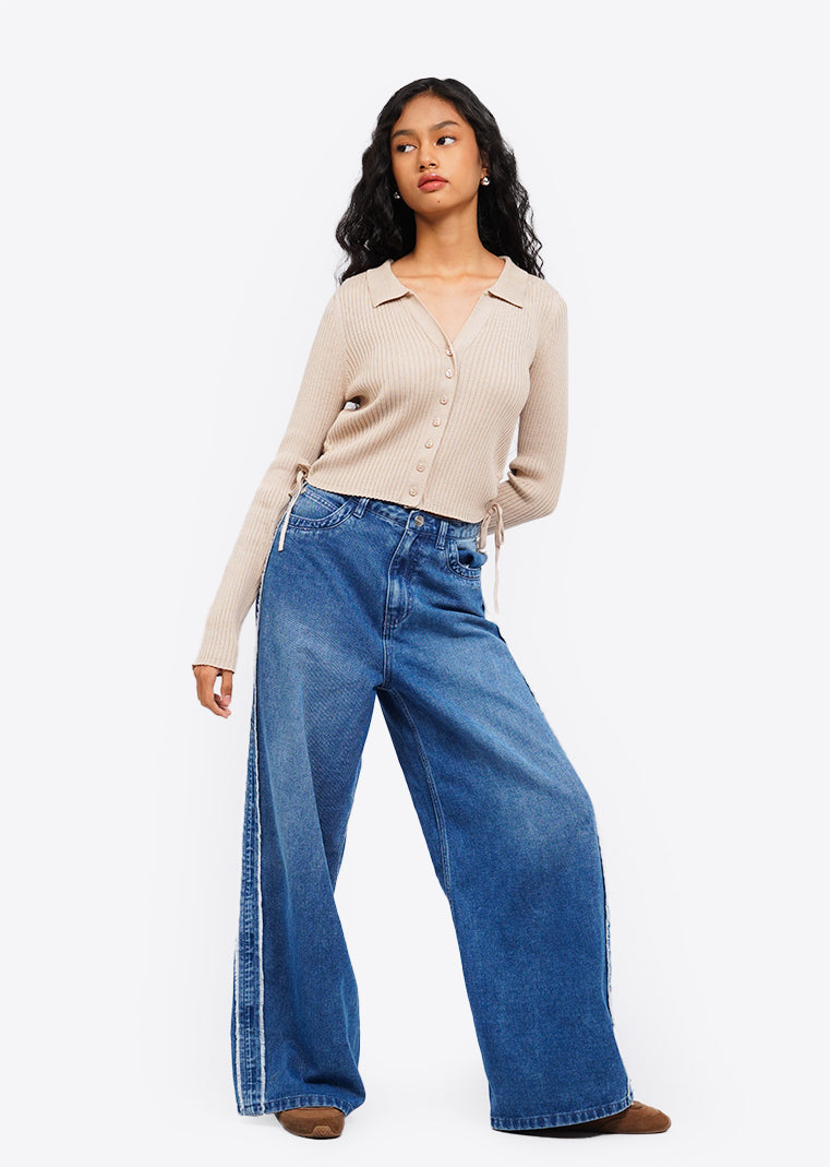 Side Knot Long Sleeve Top