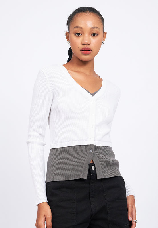 Double Layered Long Sleeve Top