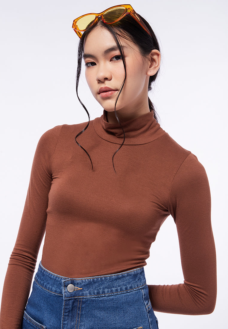 High Neck Long Sleeve Top