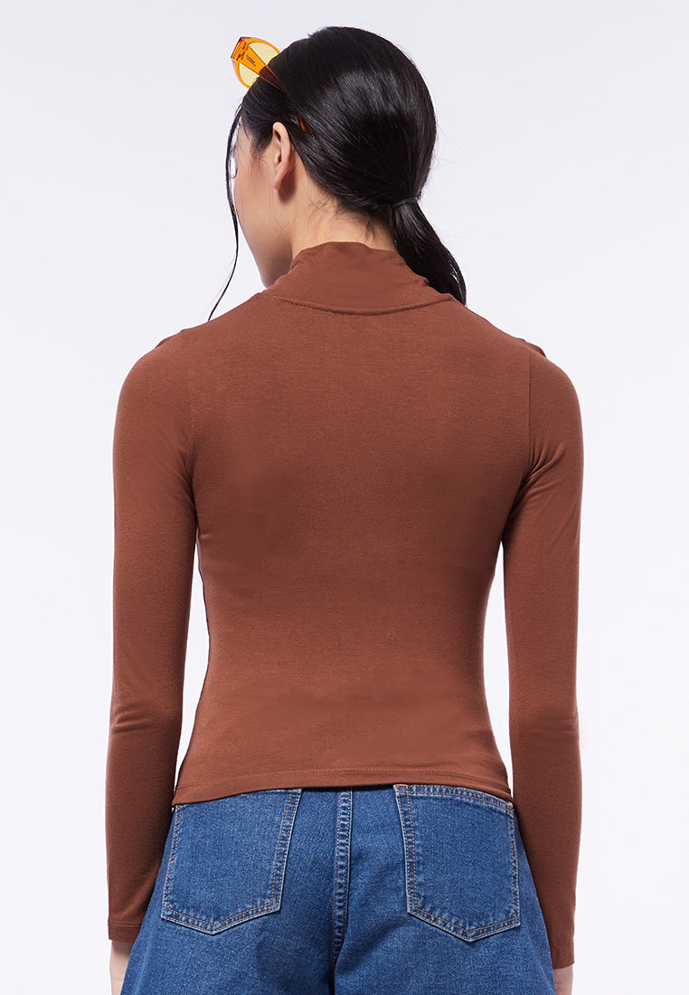 High Neck Long Sleeve Top