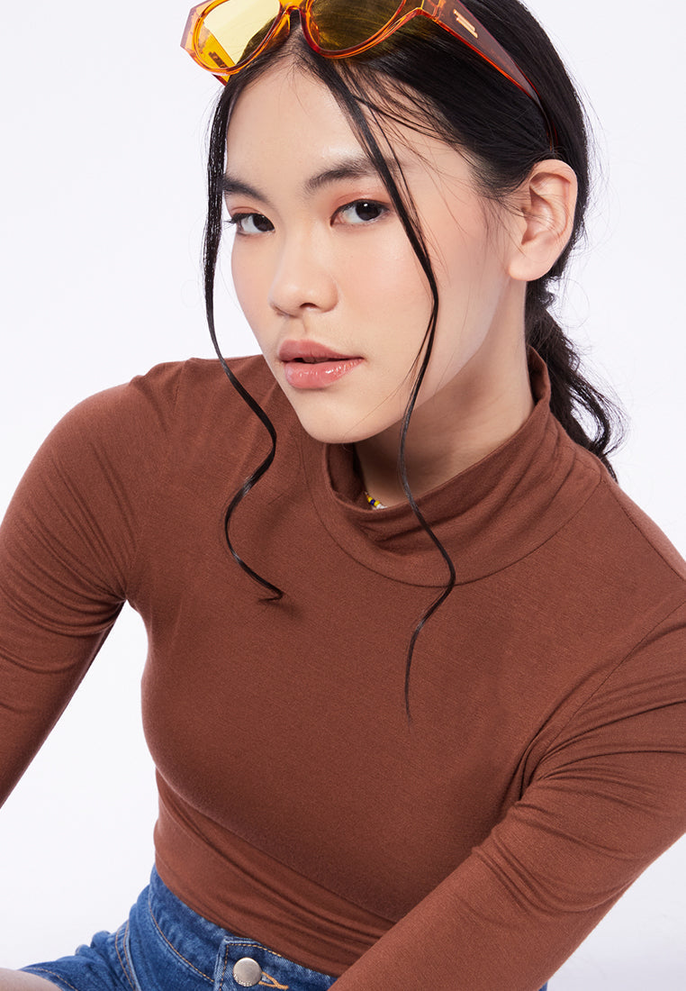 High Neck Long Sleeve Top