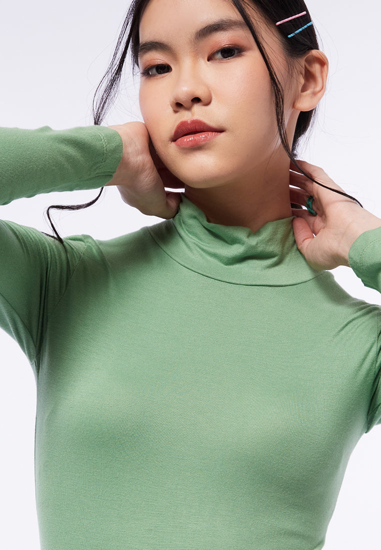High Neck Long Sleeve Top