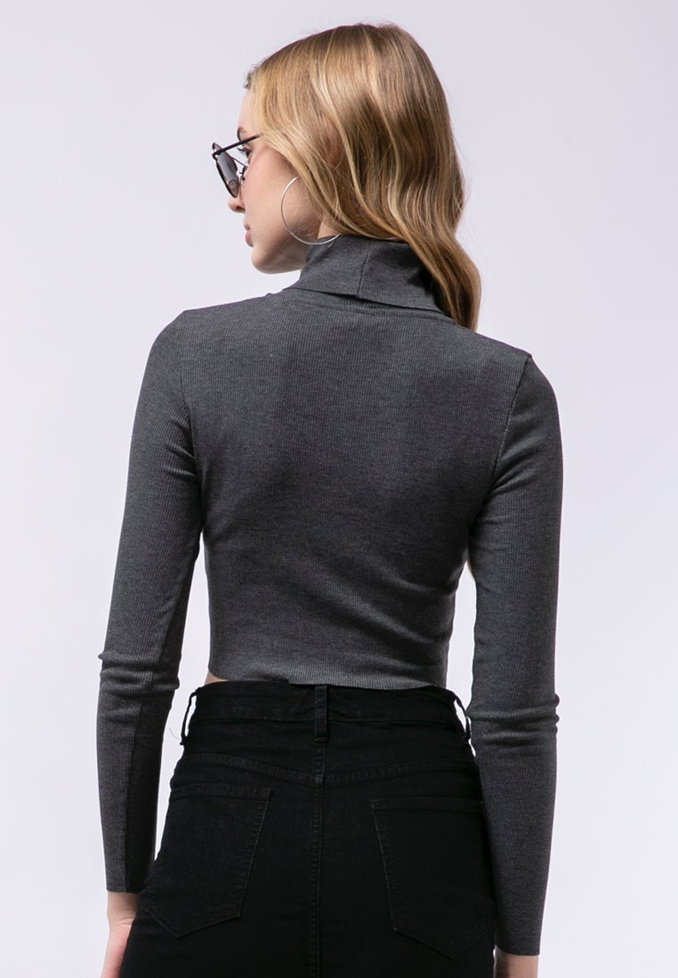 High Neck Crop Top