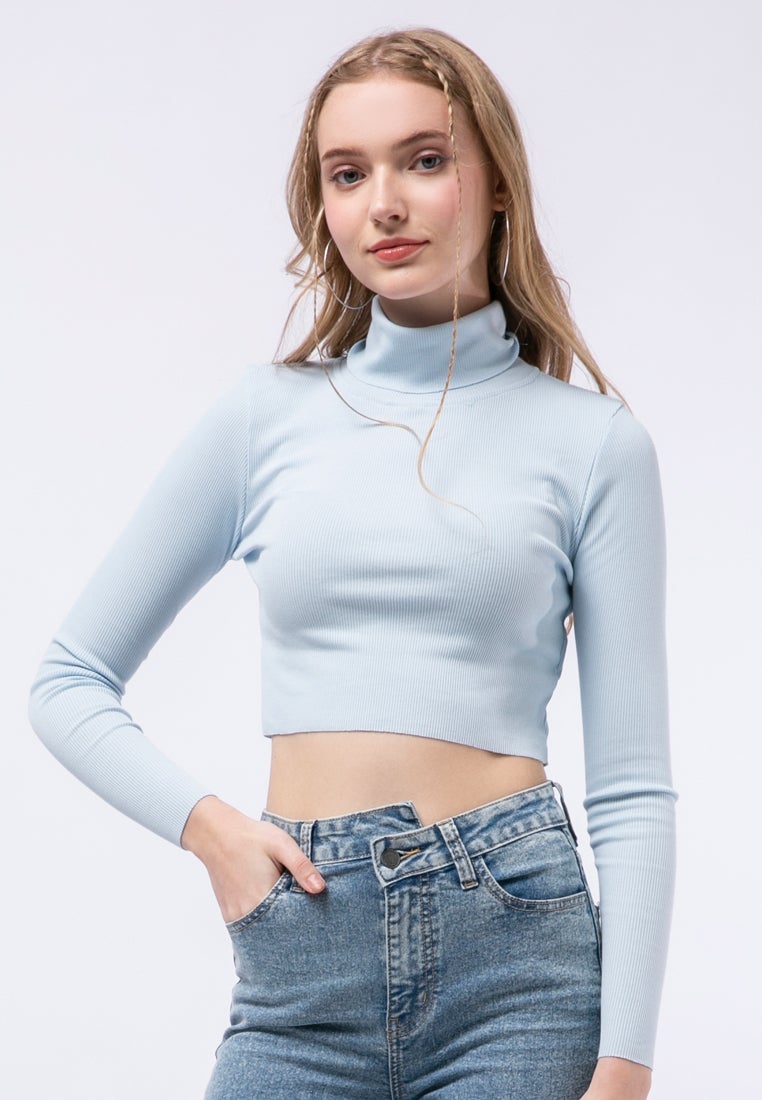 High Neck Crop Top