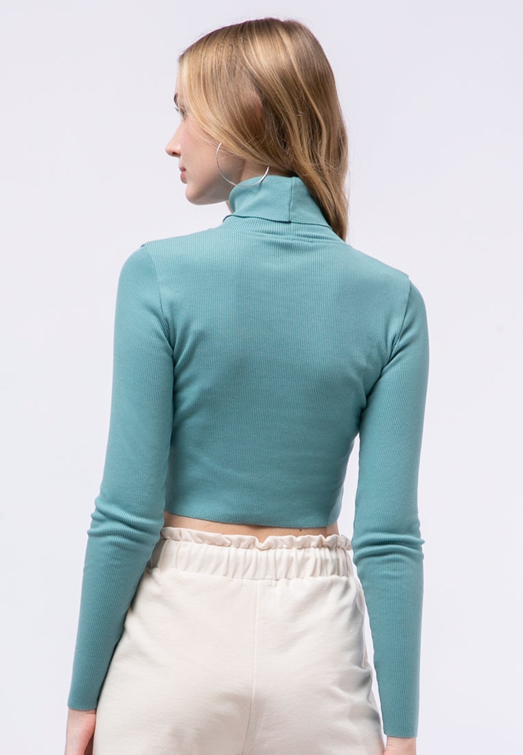 High Neck Crop Top