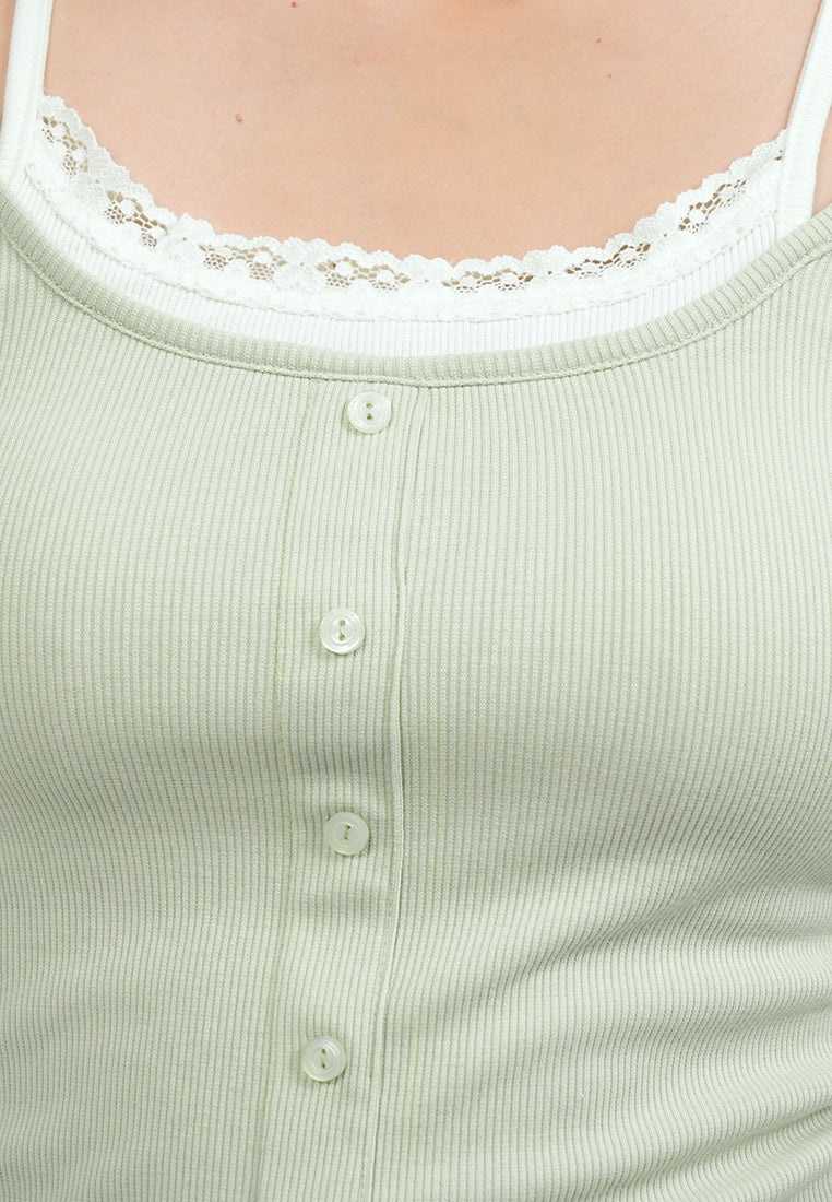 Double Layer Long Sleeve Knit Top