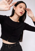 Cut Out Long Sleeve Top
