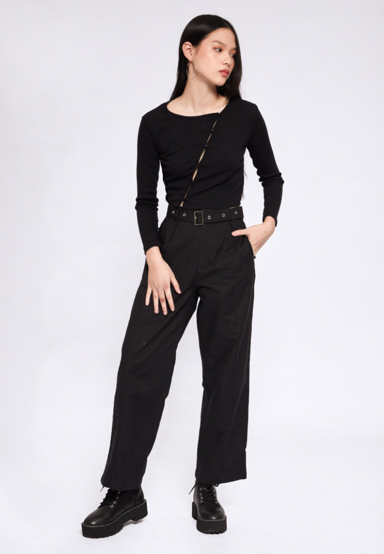 Cut Out Long Sleeve Top