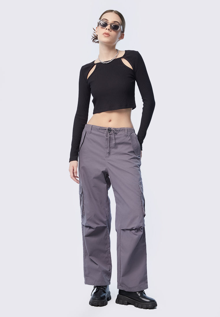 Cut Out Long Sleeve Top