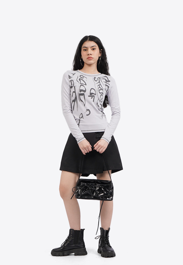 Printed Long Sleeves Top