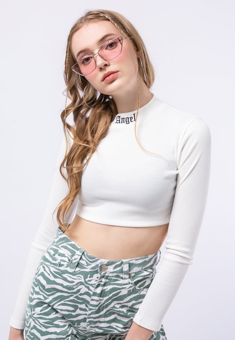 Embroidery Neck Top