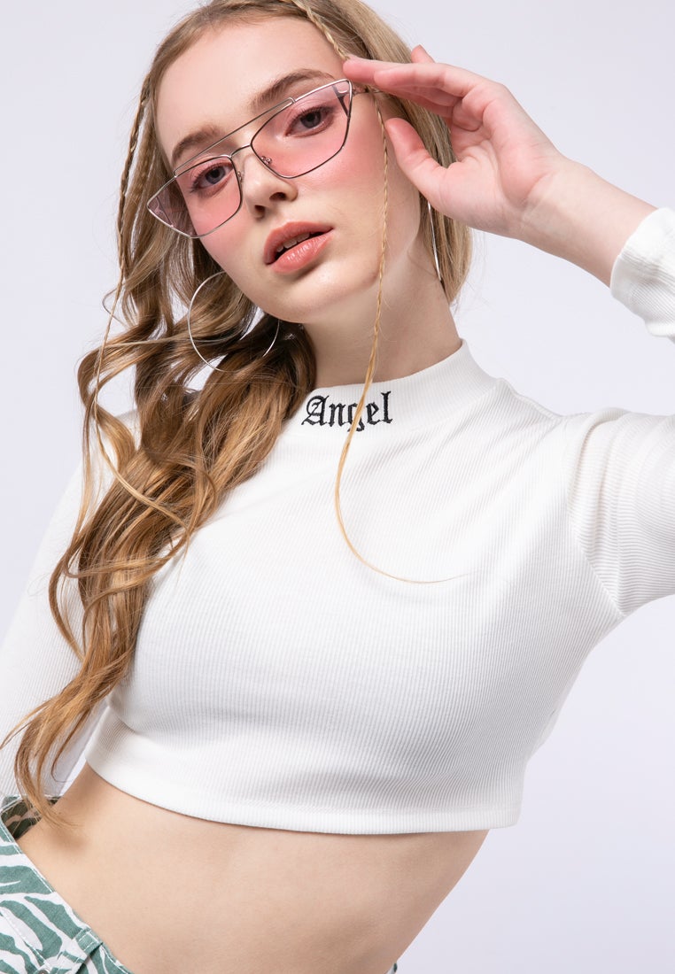 Embroidery Neck Top