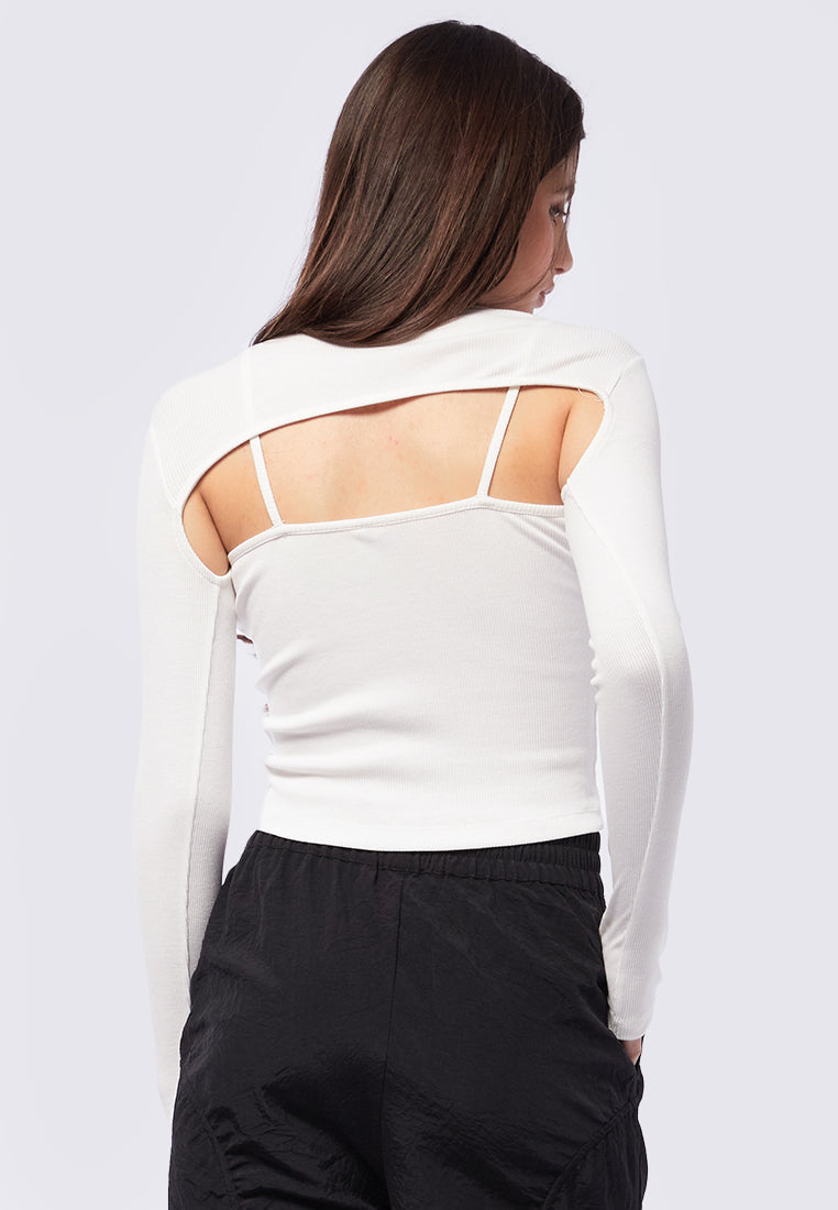 Cut Out Long Sleeve Top