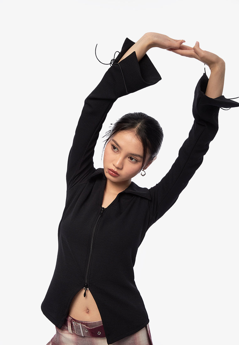 V-Neck Long Sleeve Top