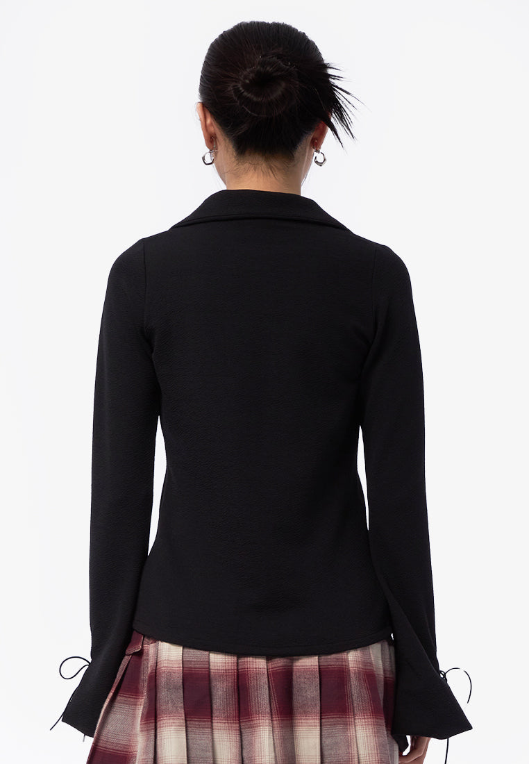 V-Neck Long Sleeve Top