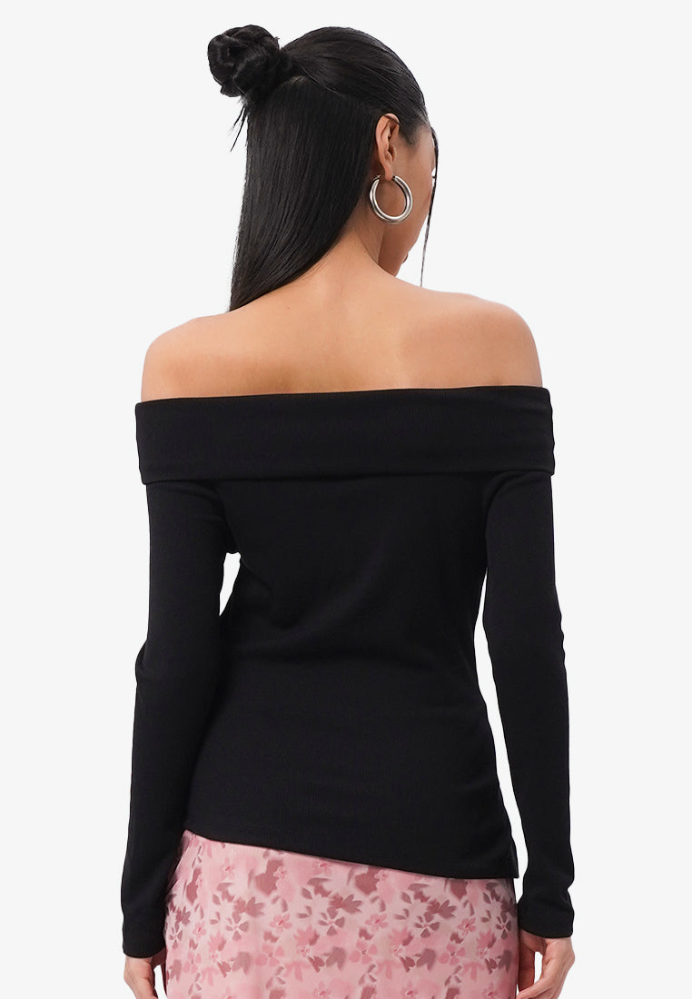 Off Shoulder Long Sleeve Top