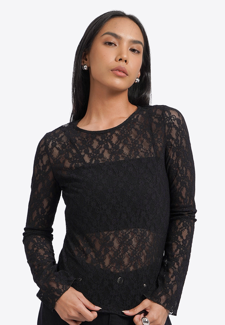 Lace Long Sleeve Top