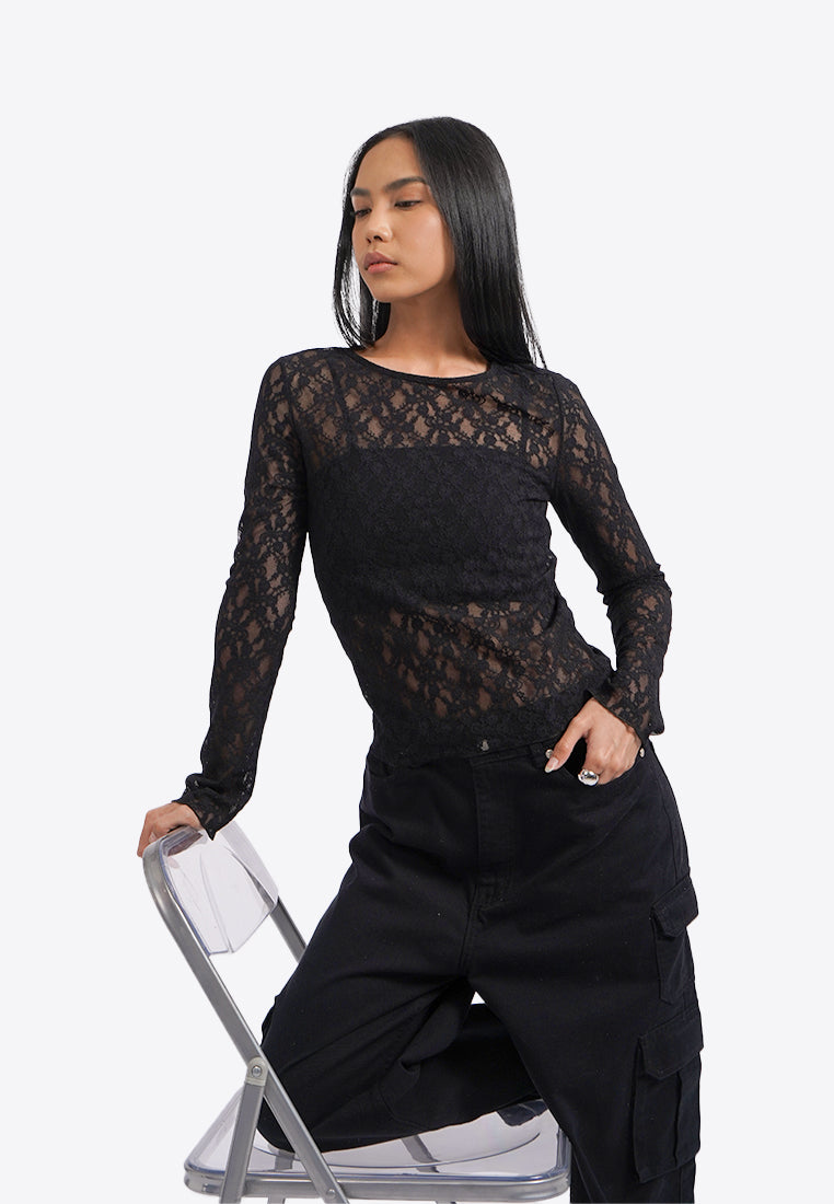 Lace Long Sleeve Top