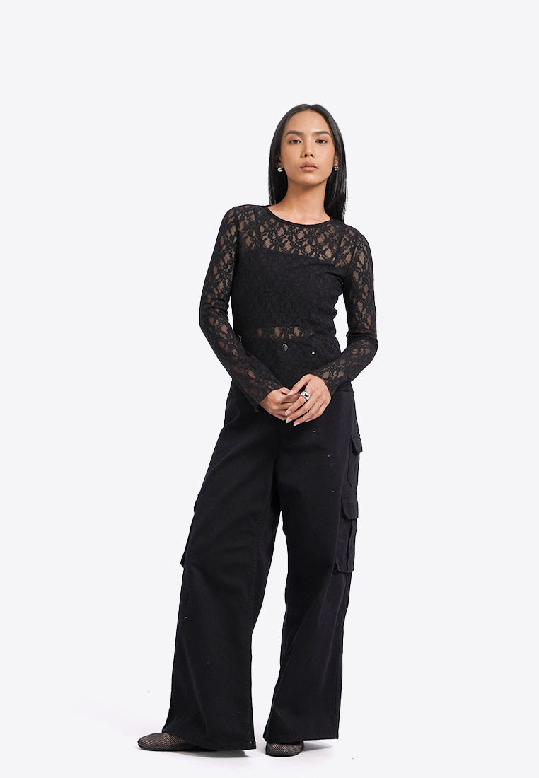 Lace Long Sleeve Top