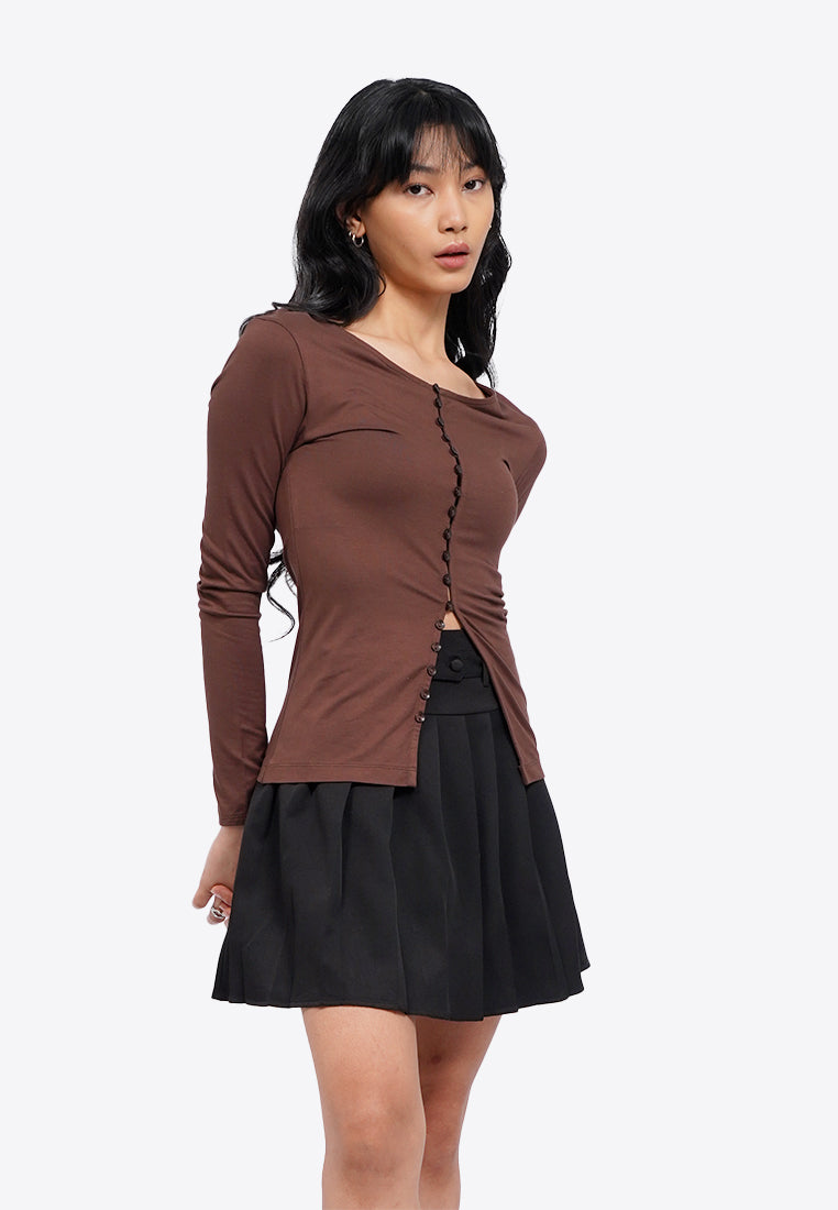 Button Up Long Sleeve Top