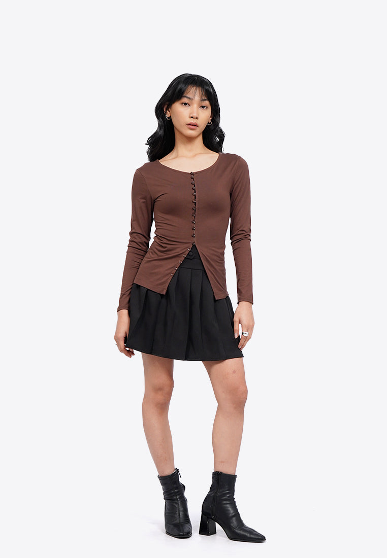 Button Up Long Sleeve Top