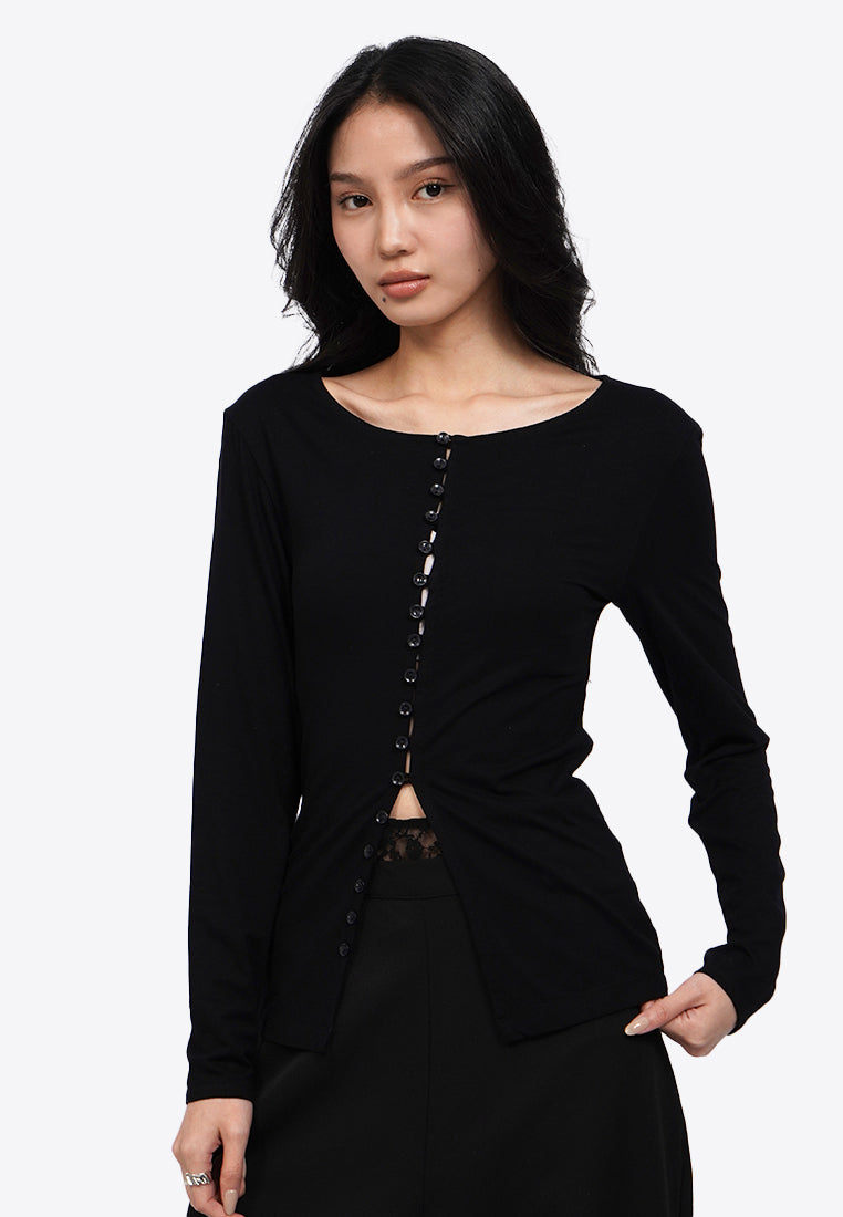 Button Up Long Sleeve Top