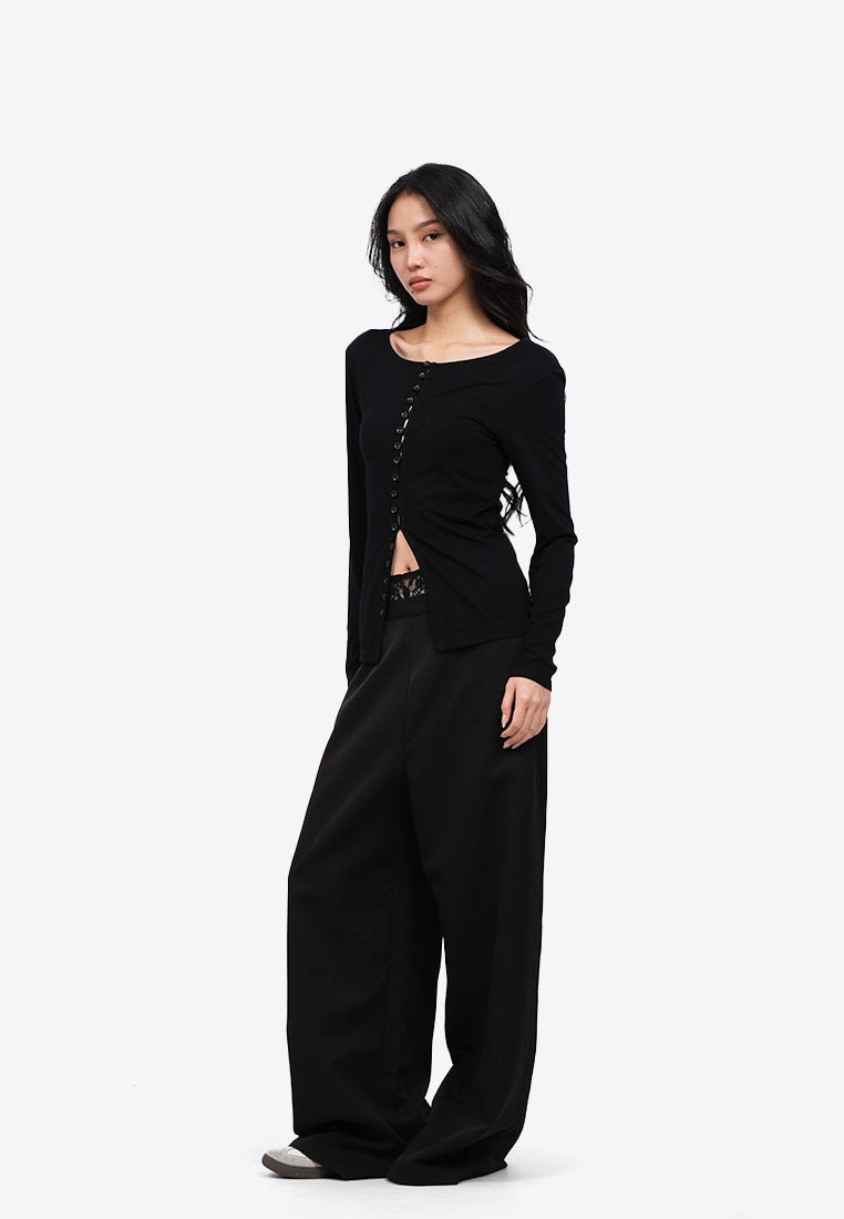 Button Up Long Sleeve Top