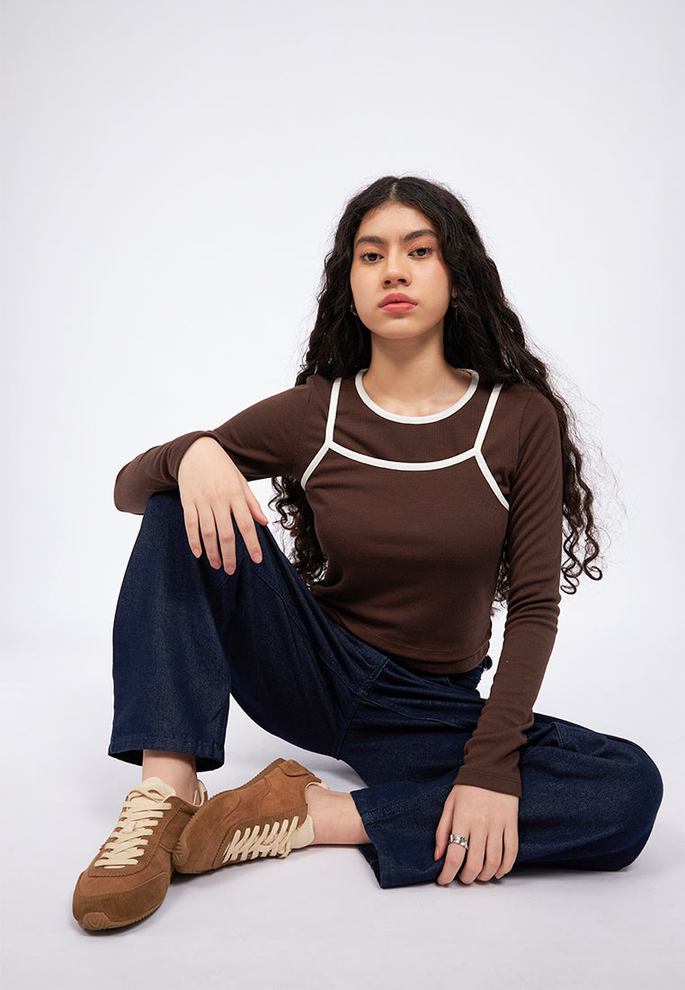 Double Layer Long Sleeve Top