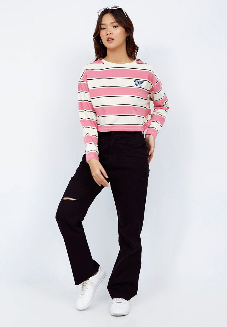 Graphic Stripe Loose T-shirt