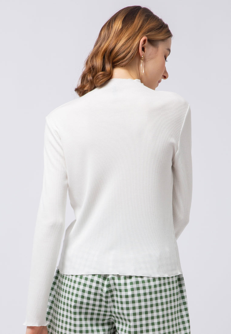 Lettuce Hemline Long Sleeve Top