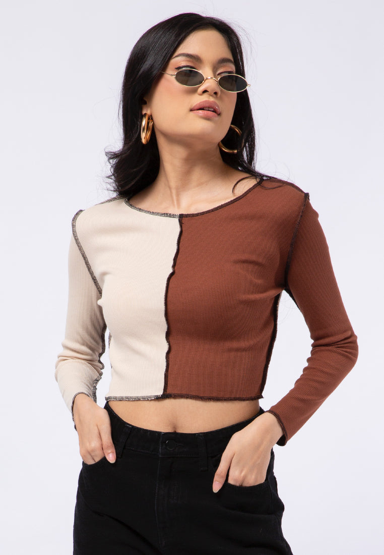 Colorblock Long Sleeve Top