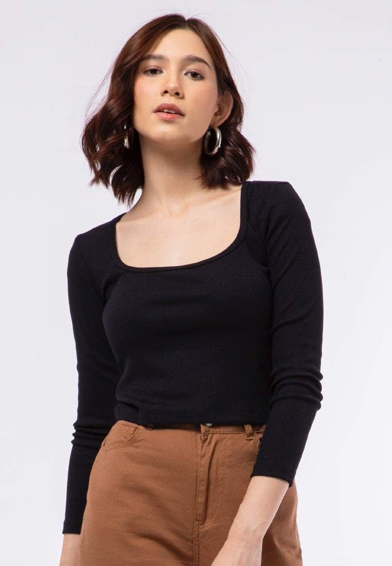 Long Sleeve Rib Top