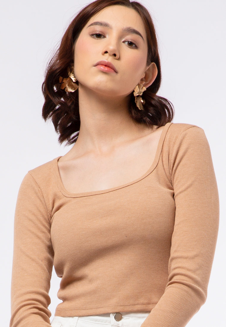 Long Sleeve Rib Top