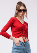Long Sleeve Ruched Top