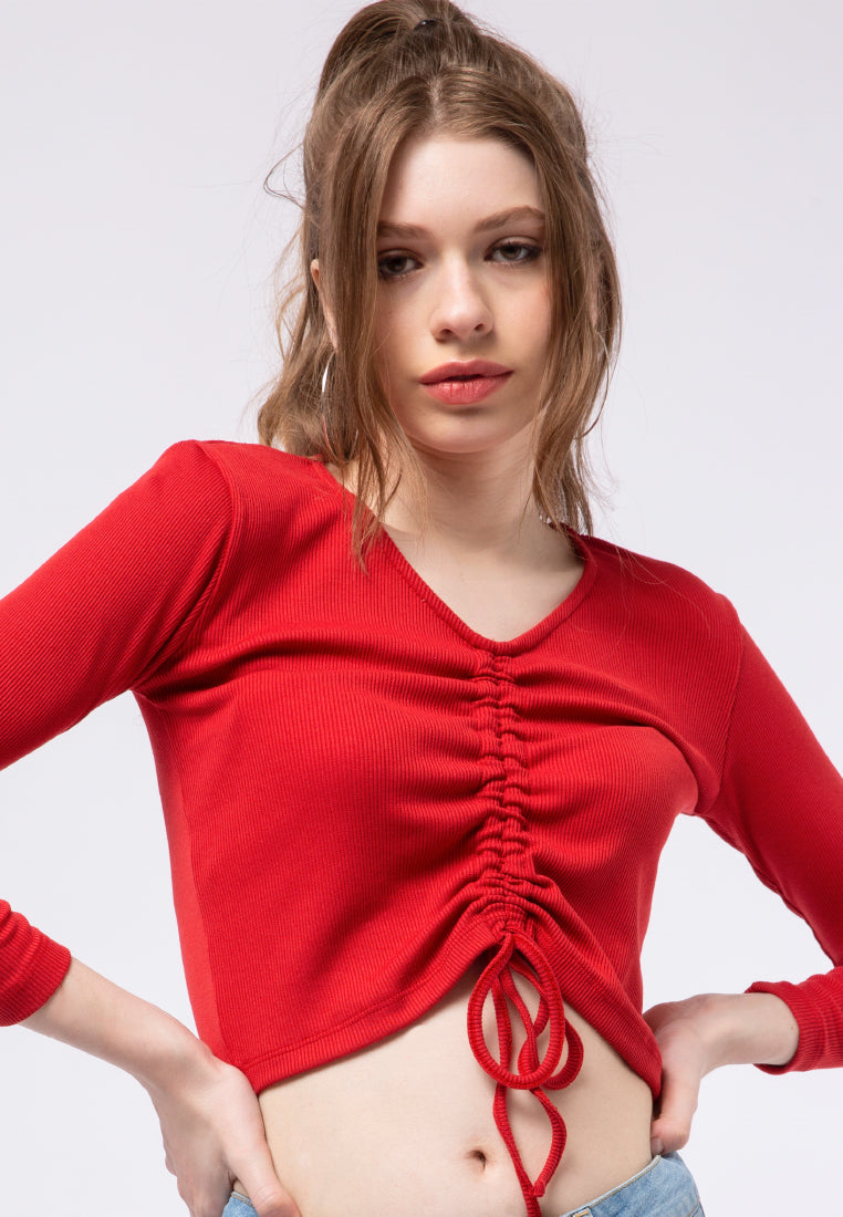 Long Sleeve Ruched Top