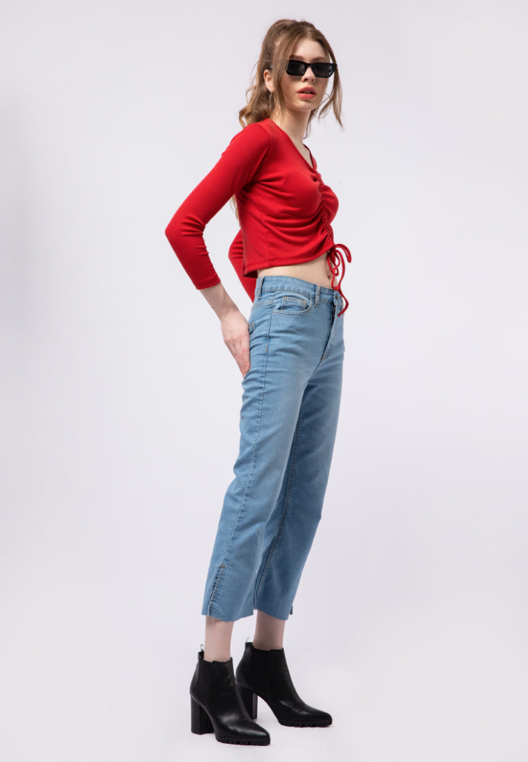 Long Sleeve Ruched Top
