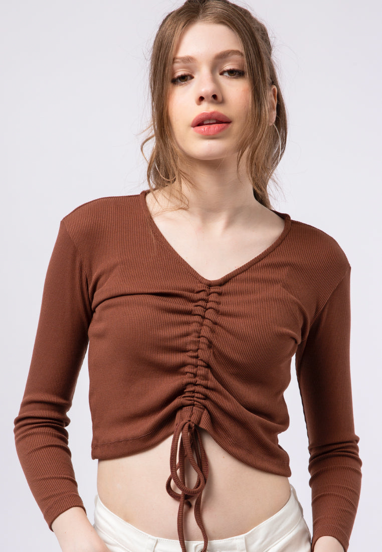 Long Sleeve Ruched Top