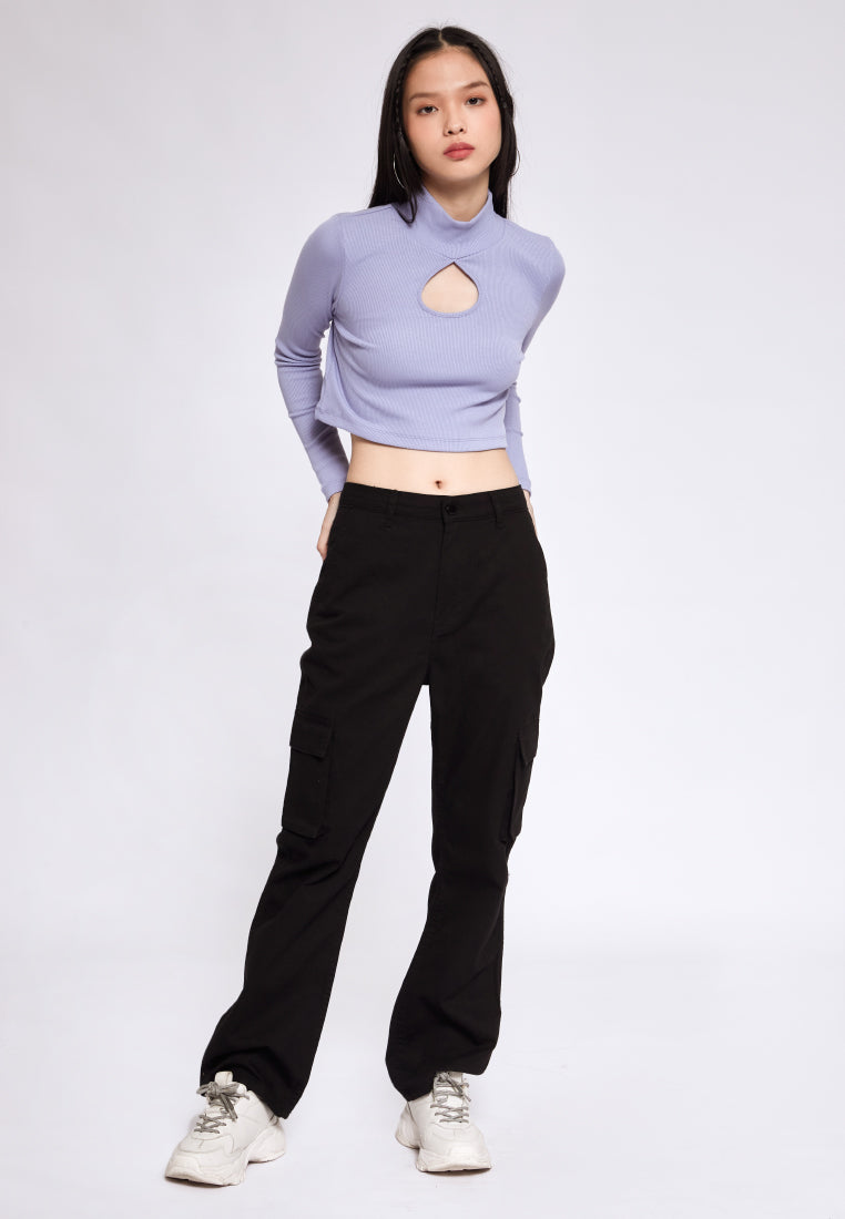 Cut Out Long Sleeve Top