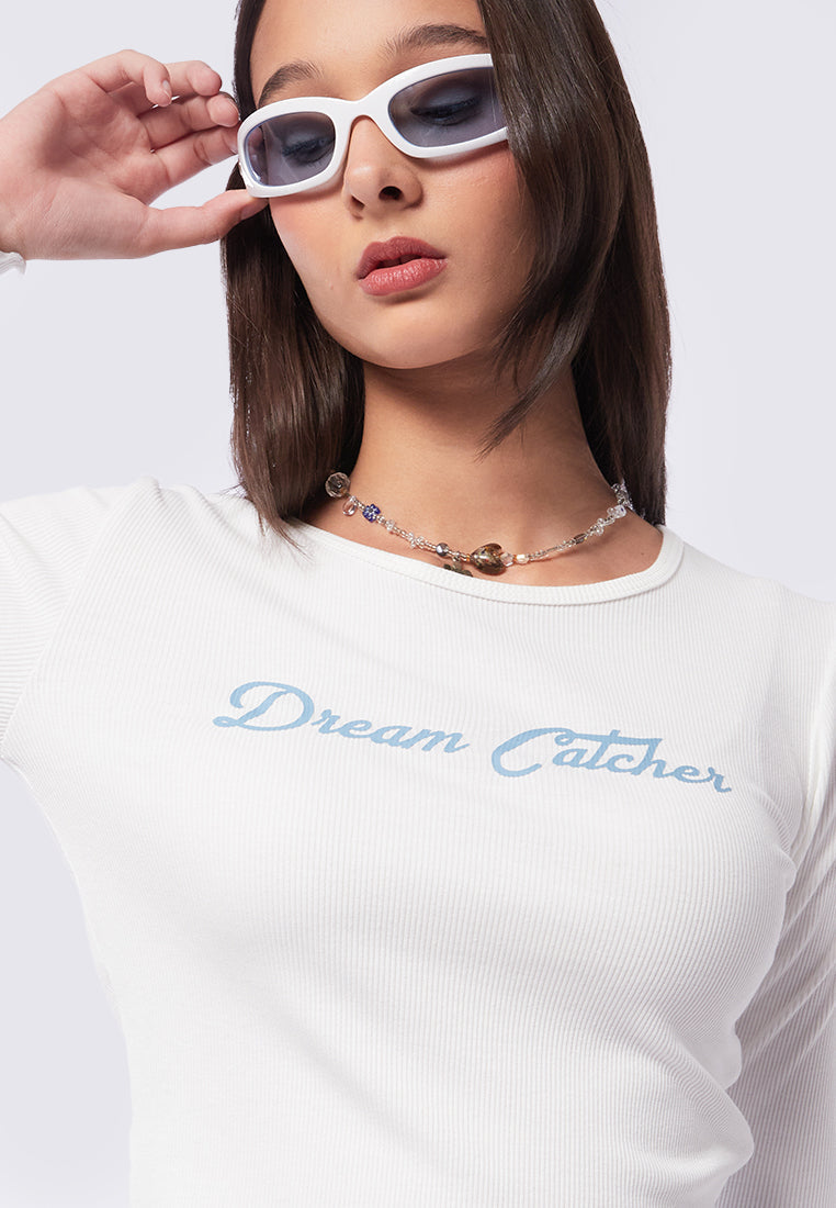 Graphic Long Sleeve Crop T-Shirt