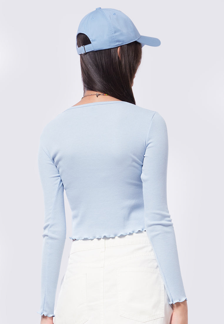 Graphic Long Sleeve Crop T-Shirt