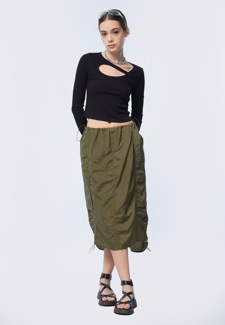 Cut Out Long Sleeve Top