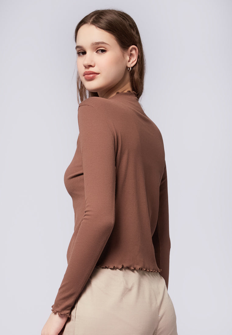 Lettuce Hem Long Sleeve Top