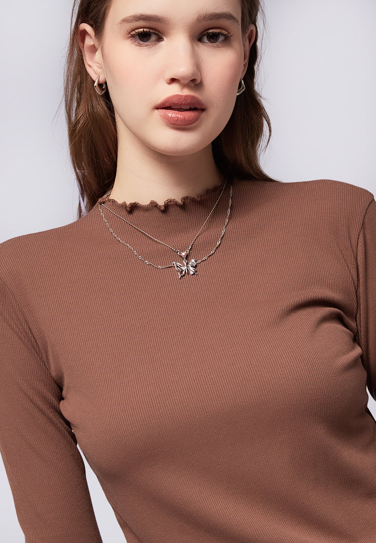 Lettuce Hem Long Sleeve Top