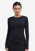 Side Ruched Long Sleeve Top