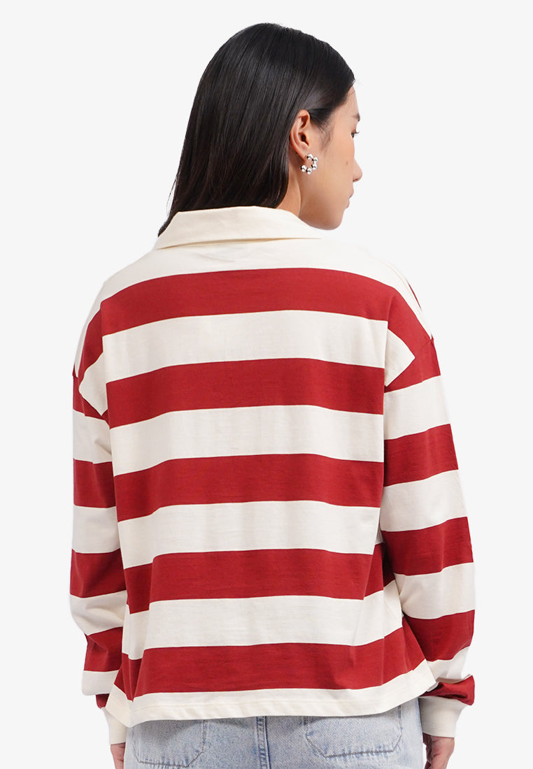 Long Sleeve Rugby Shirt Terracotta